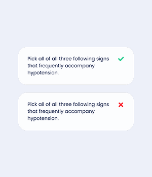 Question review cards